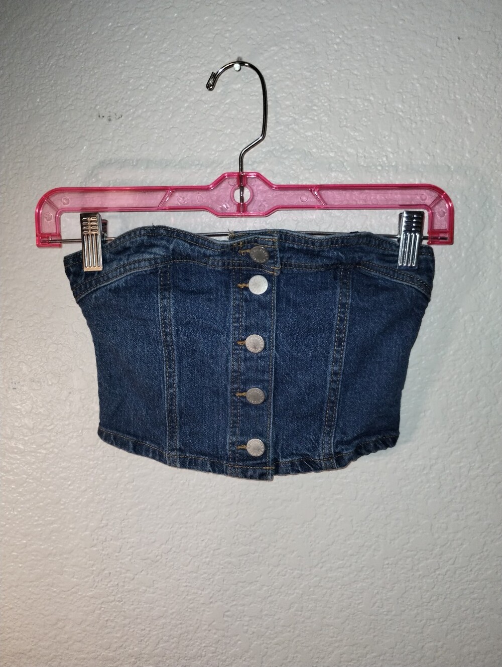 Art Class Denim Bustier Size Small (6-7) Button Up